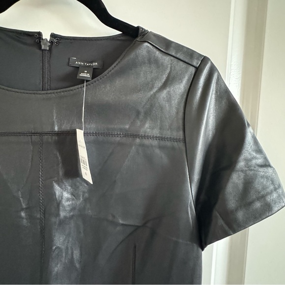 Ann Taylor Black Leather Dress - Picture 5 of 6